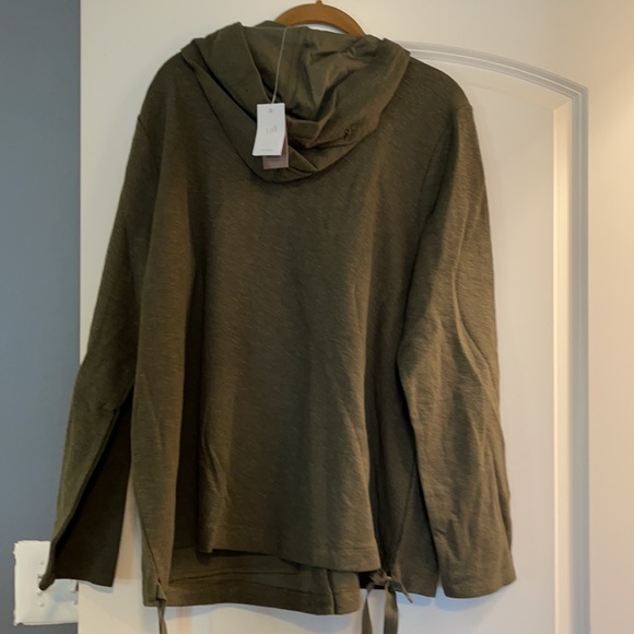 J Jill green NWT xl green button down hoodie - Picture 4 of 4